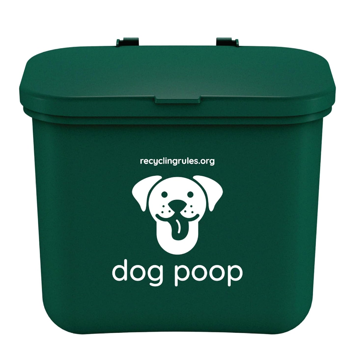 Small Hanging Wastebasket for Dog Poop in Green (Holds 7-14 Bags)