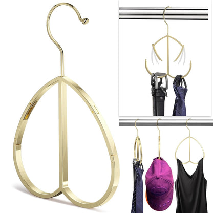 Multipurpose Closet Hangers- Tie and Belt Hanger for Closet- Ideal for Storing Belts, Ties, Scarfs, Baseball Hats, Purses & More- Great Space Saving Belt Organizer for Wardrobe