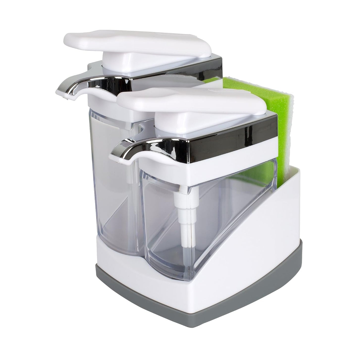 Casabella Sink Sider Duo with Sponge - White & Chrome Plating