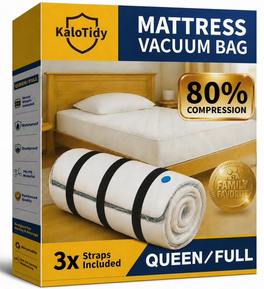 Memory Foam Mattress Vacuum Bag for Moving and Sto... (Clear)