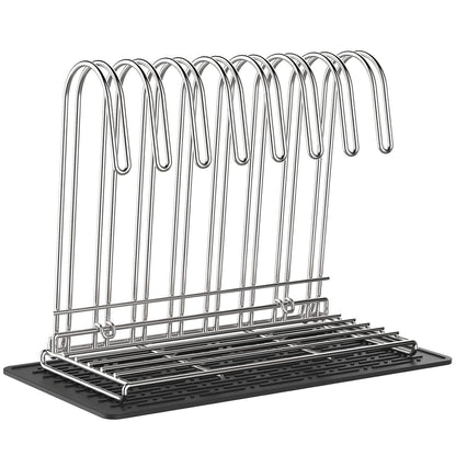 IDEATECH Reusable Bag Rack with Cup Drying Mat,Plastic Bag Dryer Rack Dish Drying,Collapsible Kitchen Counter Storage Organizer Sponge Holder,Dryer Rack for Silicone Storage Bag,Kitchen Must Have