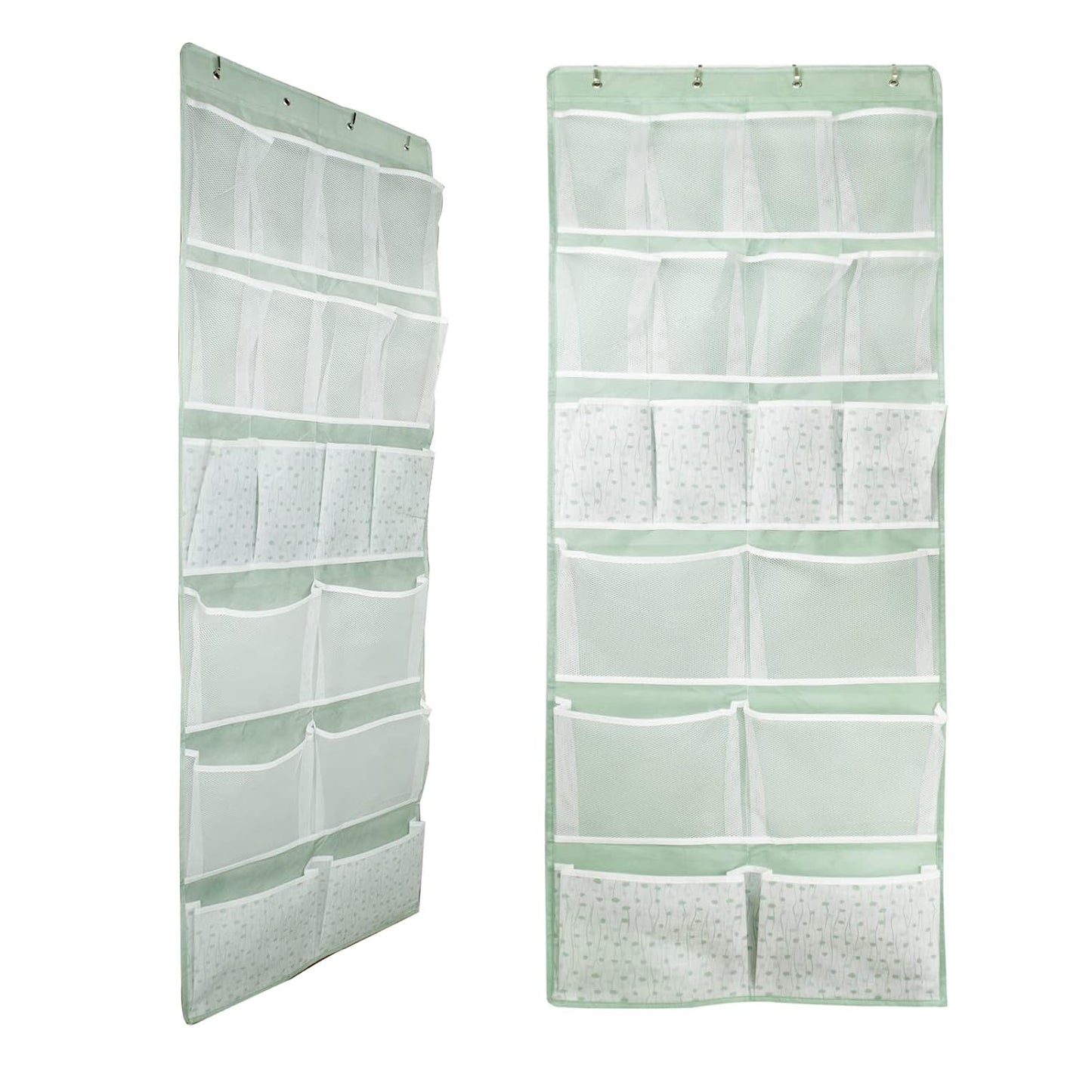 2 Pack-18 Pocekts Over the Door Shoes Organizer,Behind Door Hanging Storage Pocekt for Sock,Underwear,Hat,Handbag,Back of Door Hanging Shelf for Bedroom,Bathroom,Entryway,Storeroom,Pantry,Dorm,Nursery