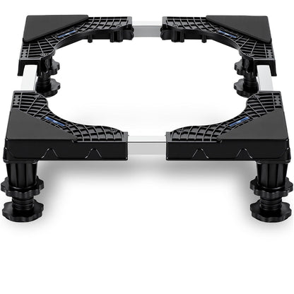 Mini Fridge Stand Riser, Adjustable Base for Small Refrigerator | Universal Fit with 4 Sturdy Feet, 400lbs for Washer, Dryer, Freezer, Portable AC & Appliances, Easy-to-Install, Black