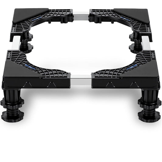 Mini Fridge Stand Riser, Adjustable Base for Small Refrigerator | Universal Fit with 4 Sturdy Feet, 400lbs for Washer, Dryer, Freezer, Portable AC & Appliances, Easy-to-Install, Black