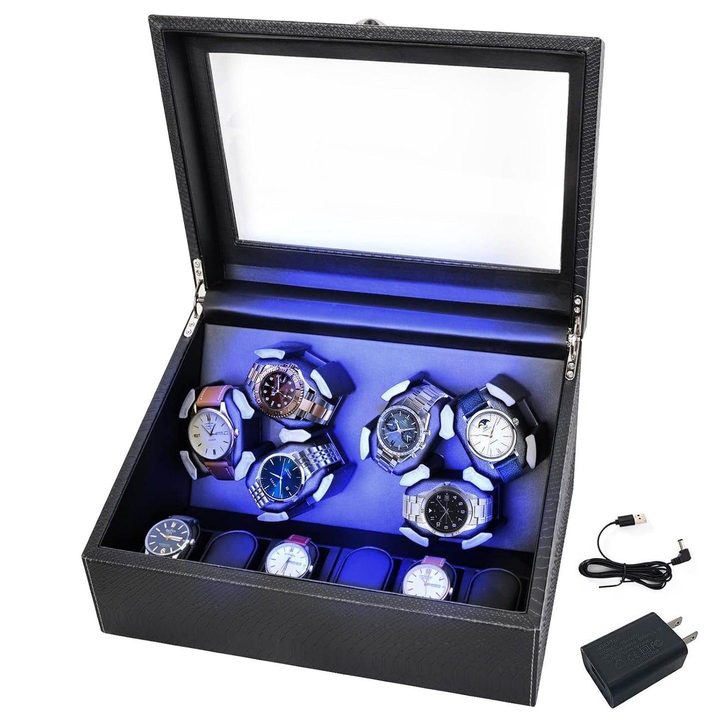 hightall Luxury Automatic Watch Winder for Rolex/Omega/Cartier for Automatic Watches with Whisper-Quiet Motor (<5dB), Anti-Scratch Memory Foam & Stable Base