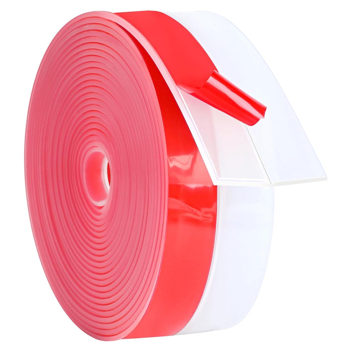Weather Stripping Silicone Door Seal Strip 2 in x 20 ft Door Draft Stopper Self Adhesive Door Draft Tape, Side & Bottom Gaps Insulation Strip for Glass Shower Door Sliding Door Window, Clear