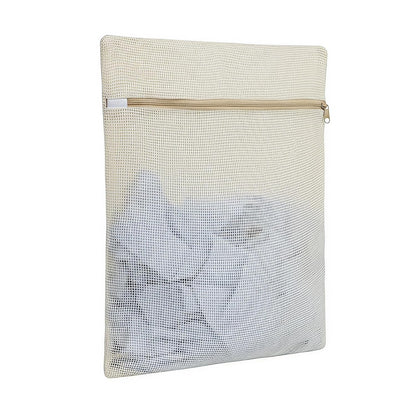 OTraki Durable Cotton Mesh Laundry Bags 16 x 20 Inches Breathable Wash Bags | Lingerie Bags with Zipper for Washing Delicates, Travel Wash Bags for Delicates, Clothes, Pants, Underwear, Bra, Socks