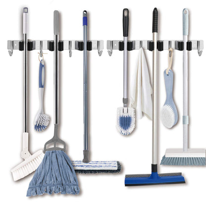 Broom Hanger Wall Mounted, 2PCS Mop and Broom Hold...