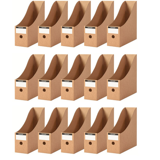 Foldable Desk File Holder Organizer Sturdy Cardboa... (Brown | Cardboard)