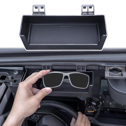 TOPINSTALL Upgraded Sunglasses Holder for 2021-2026 Ford Bronco Accessories | 1 Pack Sun Visor Hanging Box Card Storage Organizer Compatible with Bronco 2/4 Doors (Not for Sport Model)