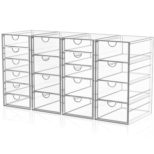 Acrylic Makeup Organizer with 19 Drawers,Storage D... (Acrylic)
