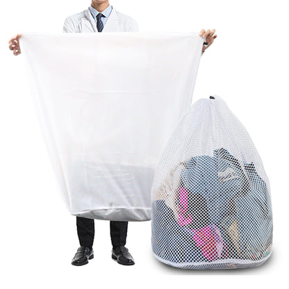 Extra Large Mesh Laundry Bags Washing Bag 2Pack Delicates Bag and Pull net style Laundry Bag Jumbo for Washing Machine Large Mesh Bags for Blankets, Bedding, Coats, Toys (2PCS-XXXL)
