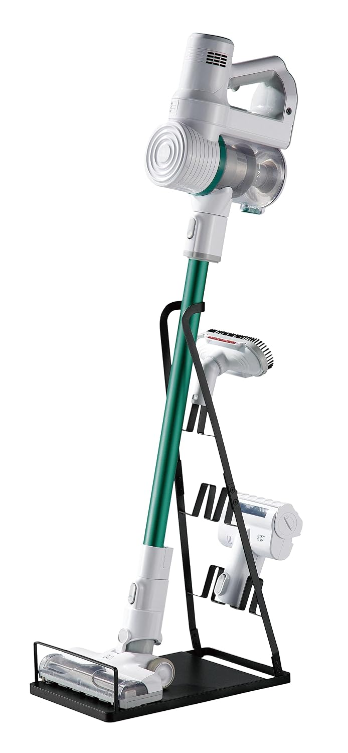 Mount Plus HAB-505 Universal Stick Vacuum Cleaner Stand Made for Dyson V15 V11 V10 V8 V7 V6 | Stand Made For Shark, LG, Samsung, Hoover, Eureka, Rainbow Stick Vacuums | 6 Hooks With Stable Metal