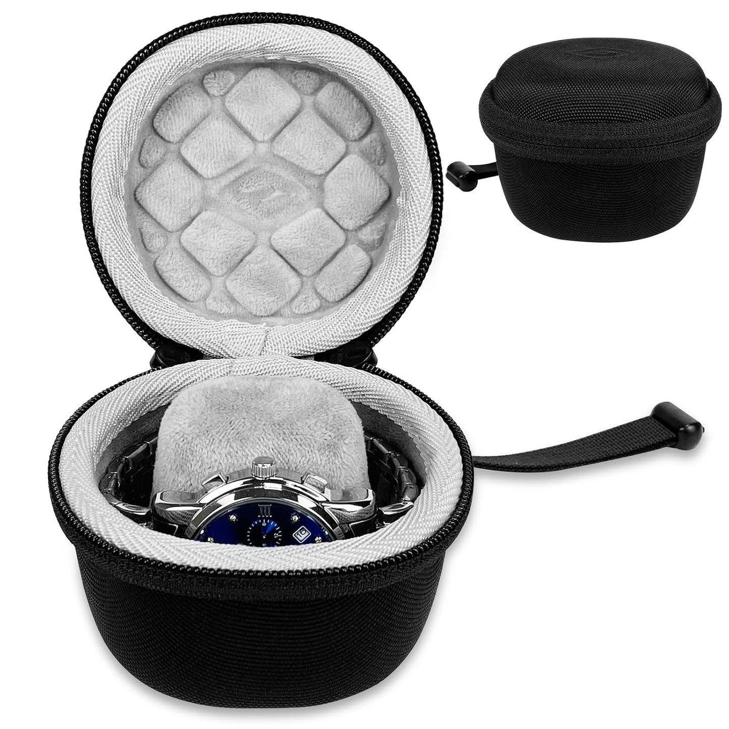 Hard Watch Case Travel for Rolex, Single Smart Watch Cases for Men and Women, Portable Storage Box for Sports, Business Trips and Travel, Hard EVA Protective Case Waterproof, Black