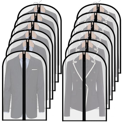 Suit Bags for Closet Storage, 40" Garment Bag for Hanging Clothes | Sturdy zippers with stoppers prevent runaway sliders. Protect coats from dust & pet hair. Clear,breathable and washable bags