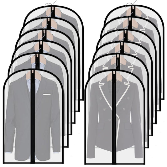 Suit Bags for Closet Storage, 40" Garment Bag for Hanging Clothes | Sturdy zippers with stoppers prevent runaway sliders. Protect coats from dust & pet hair. Clear,breathable and washable bags
