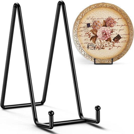 10 Inch Large Plate Stands for Display - Metal Pla... (Black | Metal)