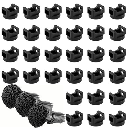 30 Pcs Magnetic Zip Tie Mounts with 300 Cable Ties Magnetic Cable Clips Magnet Cable Holder and Wire Holder for Cable Management Home Office Garage Marine Electrical Wiring (22mm)