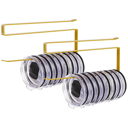 2 Pack Tumbler Lid Organizer, Versatile Tumbler St... (Gold | Iron)