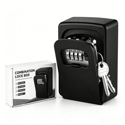Key Lock Box for Outside - Sturdy and Durable Lock Box for House Key,5 Key Capacity Lockbox for Keys Outdoor,Waterproof Emergency Spare Key Lockbox with Resettable Code for Home,Garage,Airbnb