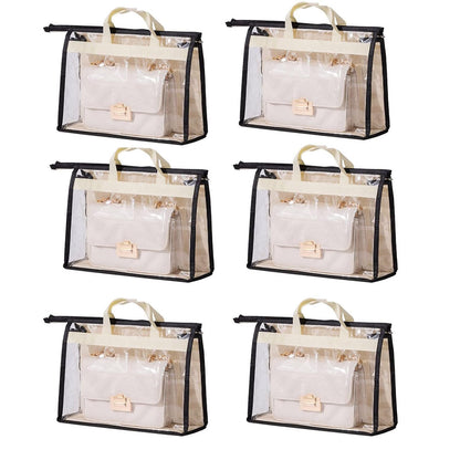 Dust Bags for Handbags,Purse Dustproof Storage Organizer,Brown-XXL | Dust Bags for Handbags,Purse Storage Organizer,Closet Moistureproof and Dustproof Hanging with Zipper and Handle,Brown-XXL