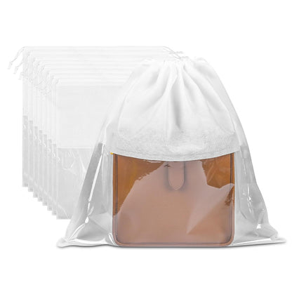 Pack of 10 Dust Cover Storage Bags Drawstring Bags for Handbags Shoulder Bags Purses Shoes Boots (19.6"x19.6")