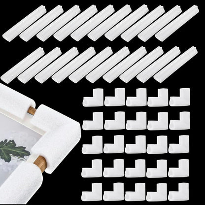 40 Pcs TV Moving Foam Corner Protectors Mirror Picture Frame Shipping Moving Packaging Protection Cushioning Foam Sets Corner Furniture Edge Protectors Shipping for Photo Artwork