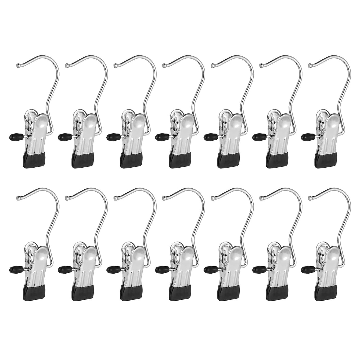 30 Pack Boot Hanger Legging Organizer for Closet, Boot Holder, Hanging Clips, Portable Multifunctional Hangers Single Clip Space Saving for Jeans, Hats, Tall Boots, Towels(Black)
