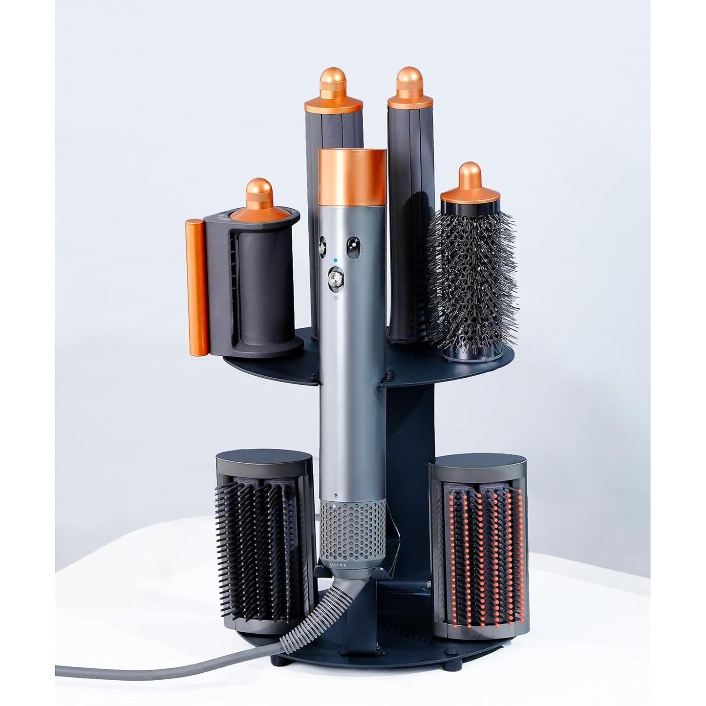 Nekuma Curling Iron Holder Attachments Compatible with Dyson Airwrap Organizer Stand on Desktop, Hair Wrap Storage Rack Accessories Wall Mounted for home / Bathroom