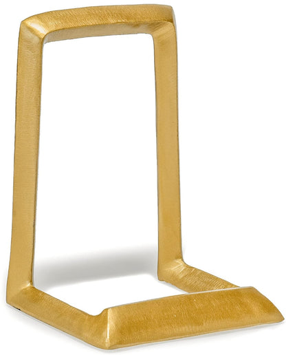 Red Co. 8” Decorative Metal Display Plate Stand and Art Holder Easel in Distressed Gold Finish
