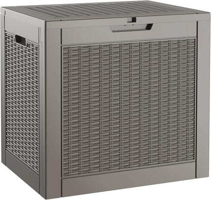 Outdoor Storage Box 31 Gallon,Waterproof Indoor Outside Deck Boxes,Backyard Storage Bin for Package Delivery,Garden Tools,Patio Cushions,Pool Accessories,Storage Bench Lockable Lid,Tool Box