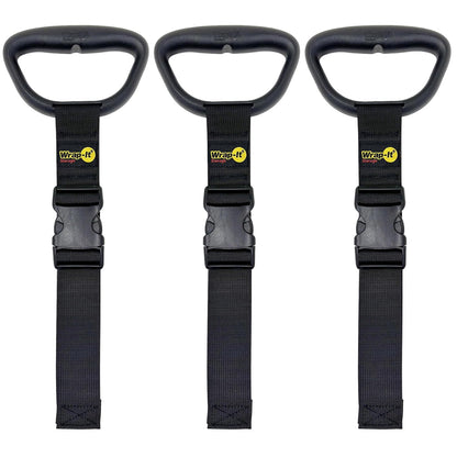 Clip 'n Carry Wrap-It Storage Straps - 25" (3-Pack) | Carrying Straps for Water Hose Storage and Extension Cord Holder