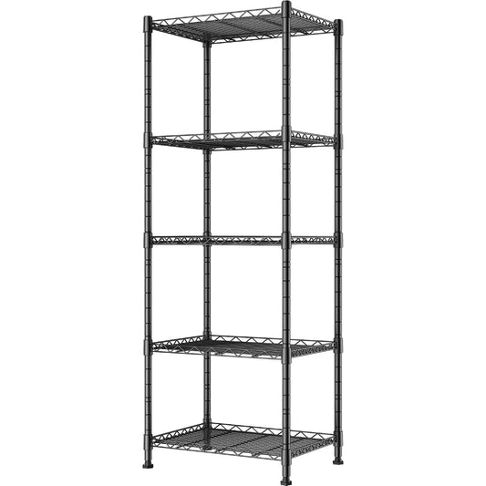 5-Wire Shelving Metal Storage Rack Adjustable Shel...