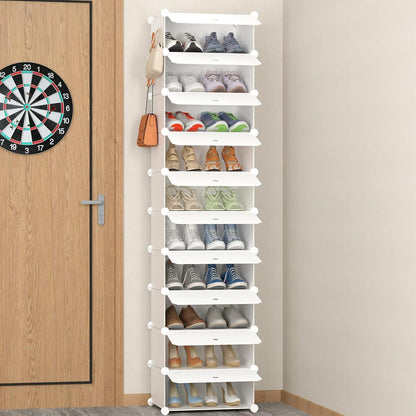 HOMIDEC Shoe Storage, 10-Tier Shoe Rack Shoe Organizer for Closet | 20 Pair, Narrow Shoes Shelf Cabinet for Entryway, Bedroom and Hallway