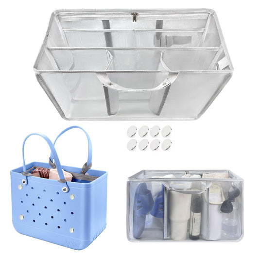 Beach Bag Organizer Insert Divider for X Large Bog... (gray | Nylon)