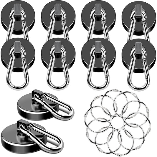 Magnetic Hooks Heavy Duty 110LBS+ Strong Neodymium... (Black)