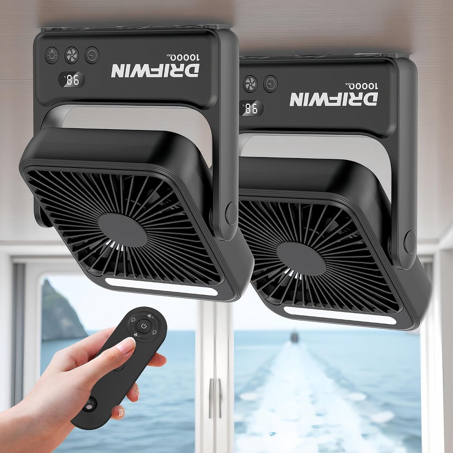 2-Pack Magnetic Cruise Approved Fan with Night Light, 10000mAh Ultra-Slim Travel Fan, Hook Design, Portable Fan for Cruise Ship Cabin, Bedroom Sleeping, Camping, Travel & Cruise Essentials 2026