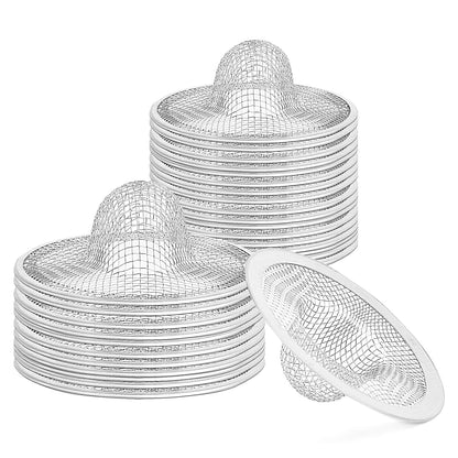 Kingrol 50 Pack 2-3/4 Inch Stainless Steel Sink Strainers, Small Mesh Drain Strainer Baskets for Kitchen Sink, Bathroom Sink, Bathtub, Laundry, Floor Drain and Utility Sink