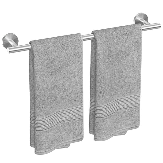 Brushed Nickel Towel Bar, 24-Inch Towel Racks for Bathroom | Thicken SUS304 Stainless Steel Towel Rod, Towel Holder Wall-Mounted, Modern Home Decor (Total Length 26-Inch)