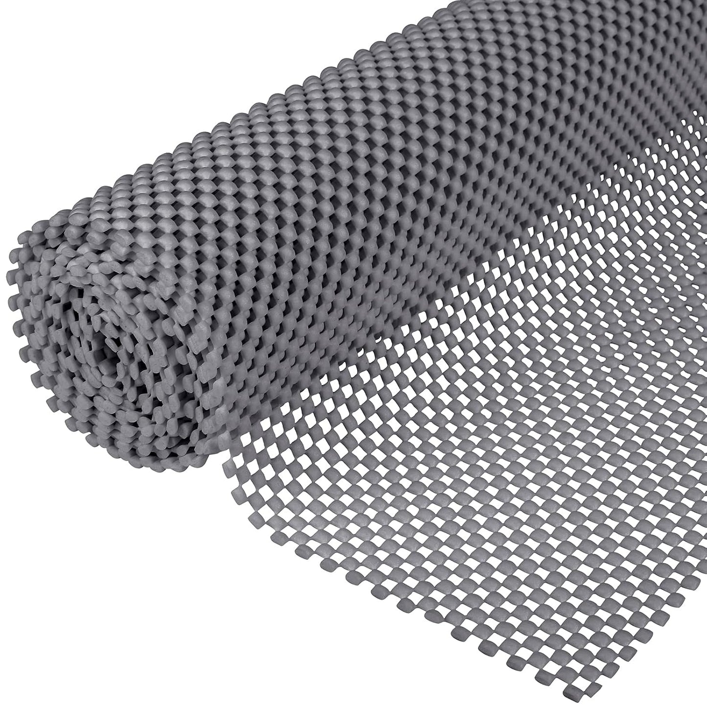 Non-Slip Mat Area Rug Pad Anti Slip Gripper Roll Rubber Matting Waterproof Floor Mat PVC Shelf Drawer Liner for Home, Office, Cars, Caravans (Gray, 30 x 200 cm)