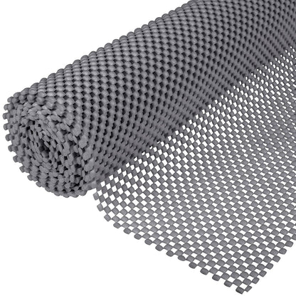 Non-Slip Mat Area Rug Pad Anti Slip Gripper Roll Rubber Matting Waterproof Floor Mat PVC Shelf Drawer Liner for Home, Office, Cars, Caravans (Gray, 30 x 200 cm)
