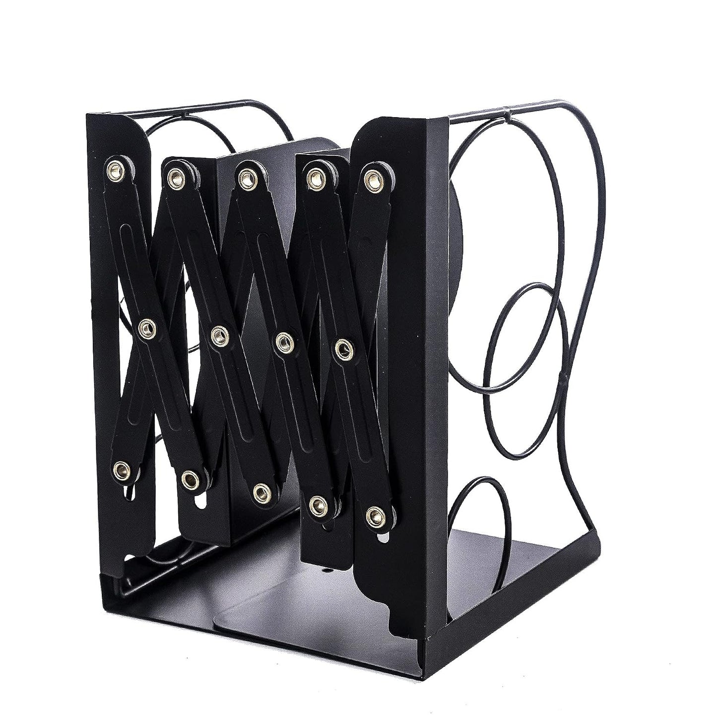 Adjustable Bookends Metal Book Ends for Heavy Book Holder | Heavy Duty, Desktop Book Organizer, Binder Holder, Nonskid Book End for Bookshelf,
