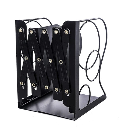 Adjustable Bookends Metal Book Ends for Heavy Book Holder | Heavy Duty, Desktop Book Organizer, Binder Holder, Nonskid Book End for Bookshelf,