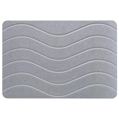 Absorbent Stone Bath Mat, Diatomaceous Earth Shower Mats, Non-Slip Water Absorbing Diatomite Stone Mat for Bathroom Floor, Quick-Drying Easy to Clean (23" x 16" Gray)