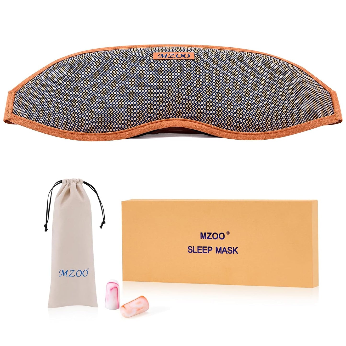 MZOO Pro Breathable Sleep Mask - Complete Blackout Sleeping Eye Mask for Side Sleeper, 3D Zero Pressure & Eyelash Friendly Night Blindfold Eye Covers, Travel Essentials & Birthday Gifts for Women Men