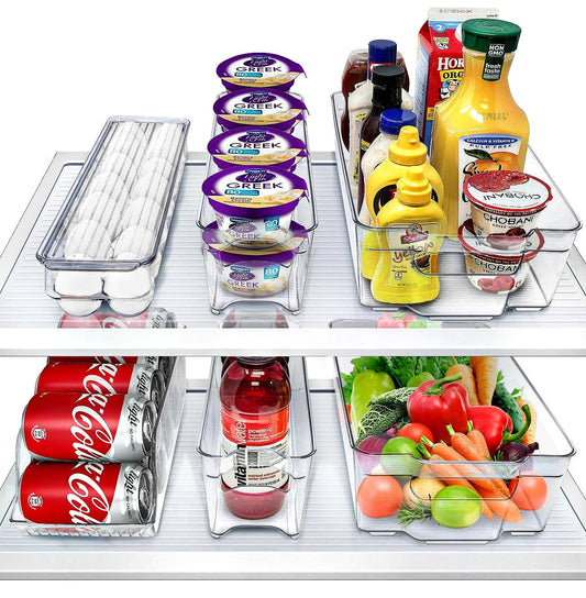 Sorbus Fridge Bins and Freezer Bins Refrigerator Organizer Stackable Food Storage Containers BPA-Free Drawer Organizers for Refrigerator Freezer and Pantry