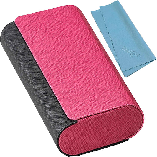 メイガン(Meigan) Double Glasses Case Aluminum Hard Shell For Men, Women | For Reading glasses and sunglasses etc.