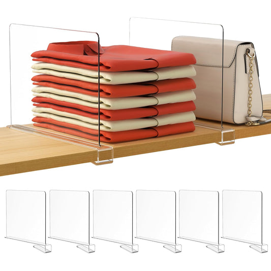 HBlife 6 Pack Closet Organizers and Storage, Clear...