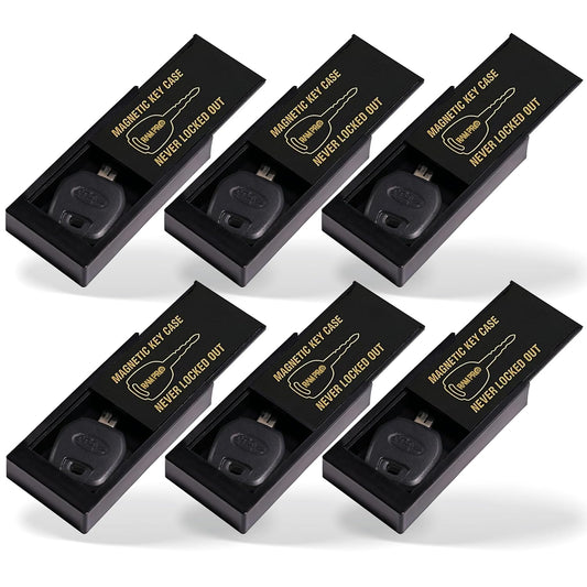 RamPro Hide A Key Magnetic Key Holder Under Car - for Your Car So You Never Lock Out - Store a Spare Key for Your Home, Storage, Office, or Vehicle - 6 pack
