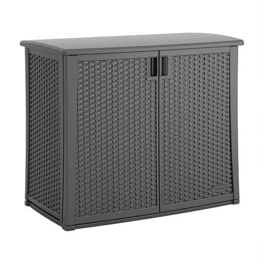 Lockable Outdoor Cabinet Storage for Patio, Garden... (Grey | Resin)